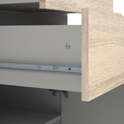 Oakley Sideboard Large 3 Drawers 2 Doors in White and Oak