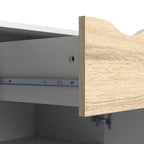 Oakley Sideboard Small 1 Drawer 2 Doors in White and Oak