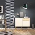Oakley Sideboard Small 1 Drawer 2 Doors in White and Oak