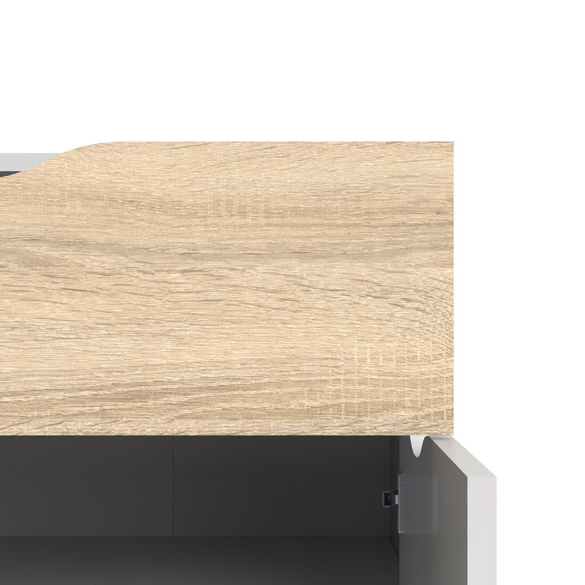 Oakley Sideboard Small 1 Drawer 2 Doors in White and Oak