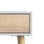 Oakley Console Table 1 Drawer 1 Shelf in White and Oak