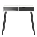 Oakley Console Table 1 Drawer 1 Shelf in White and Black Matt