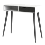 Oakley Console Table 1 Drawer 1 Shelf in White and Black Matt