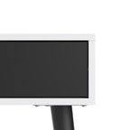 Oakley Console Table 1 Drawer 1 Shelf in White and Black Matt