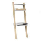 Oakley Leaning Ladder Desk in White and Oak