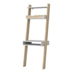 Oakley Leaning Ladder Desk in White and Oak