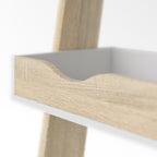 Oakley Leaning Ladder Desk in White and Oak