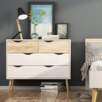 Oakley Chest of 4 Drawers in White and Oak