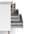 Oakley Chest of 4 Drawers in White and Oak