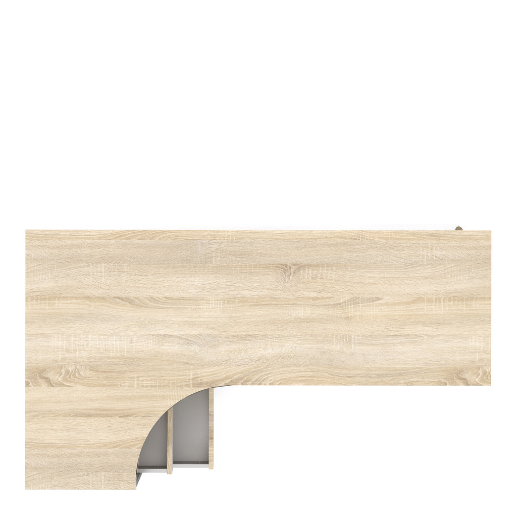 Oakley Desk 2 Drawer in White and Oak