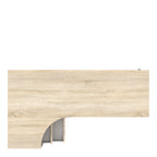 Oakley Desk 2 Drawer in White and Oak