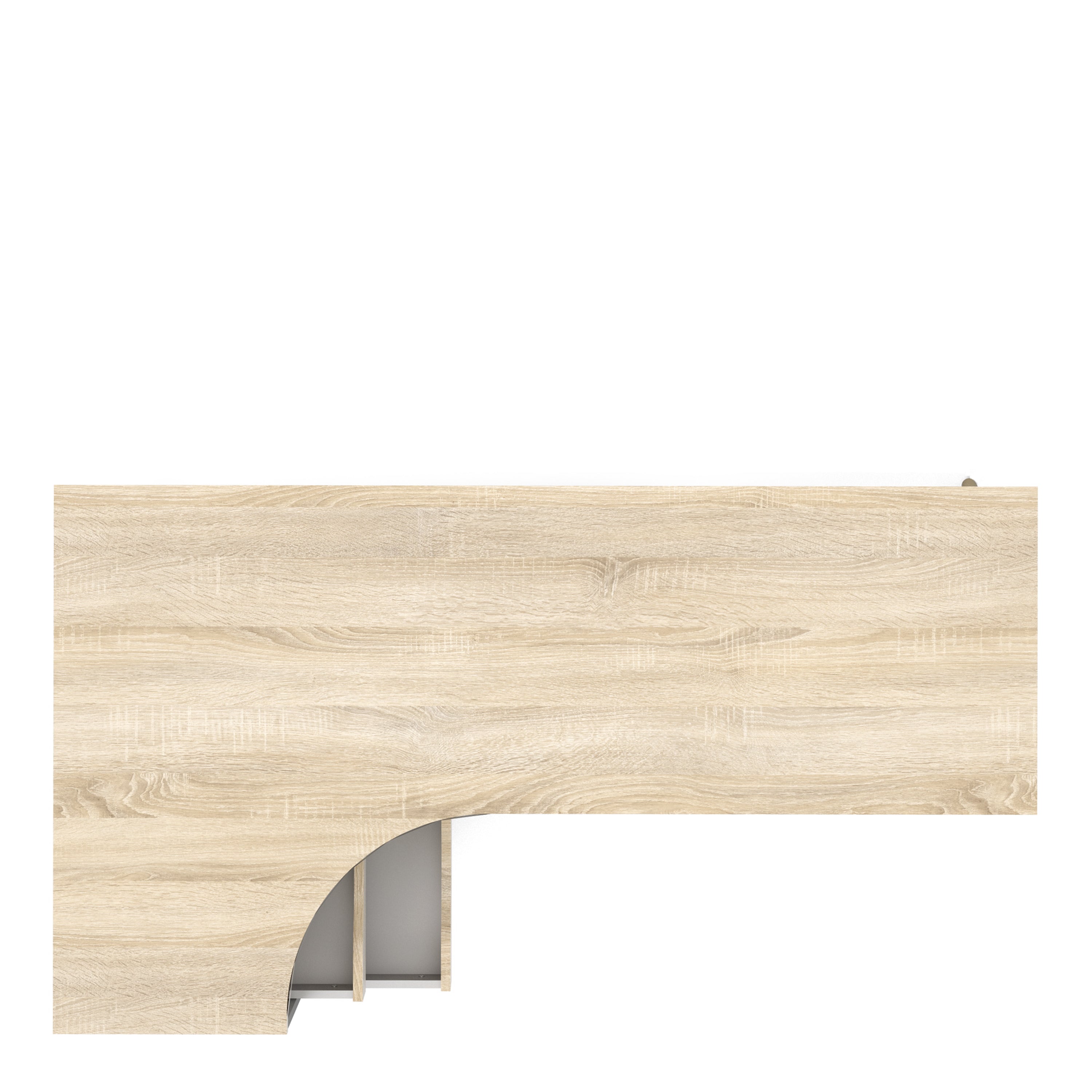Oakley Desk 2 Drawer in White and Oak
