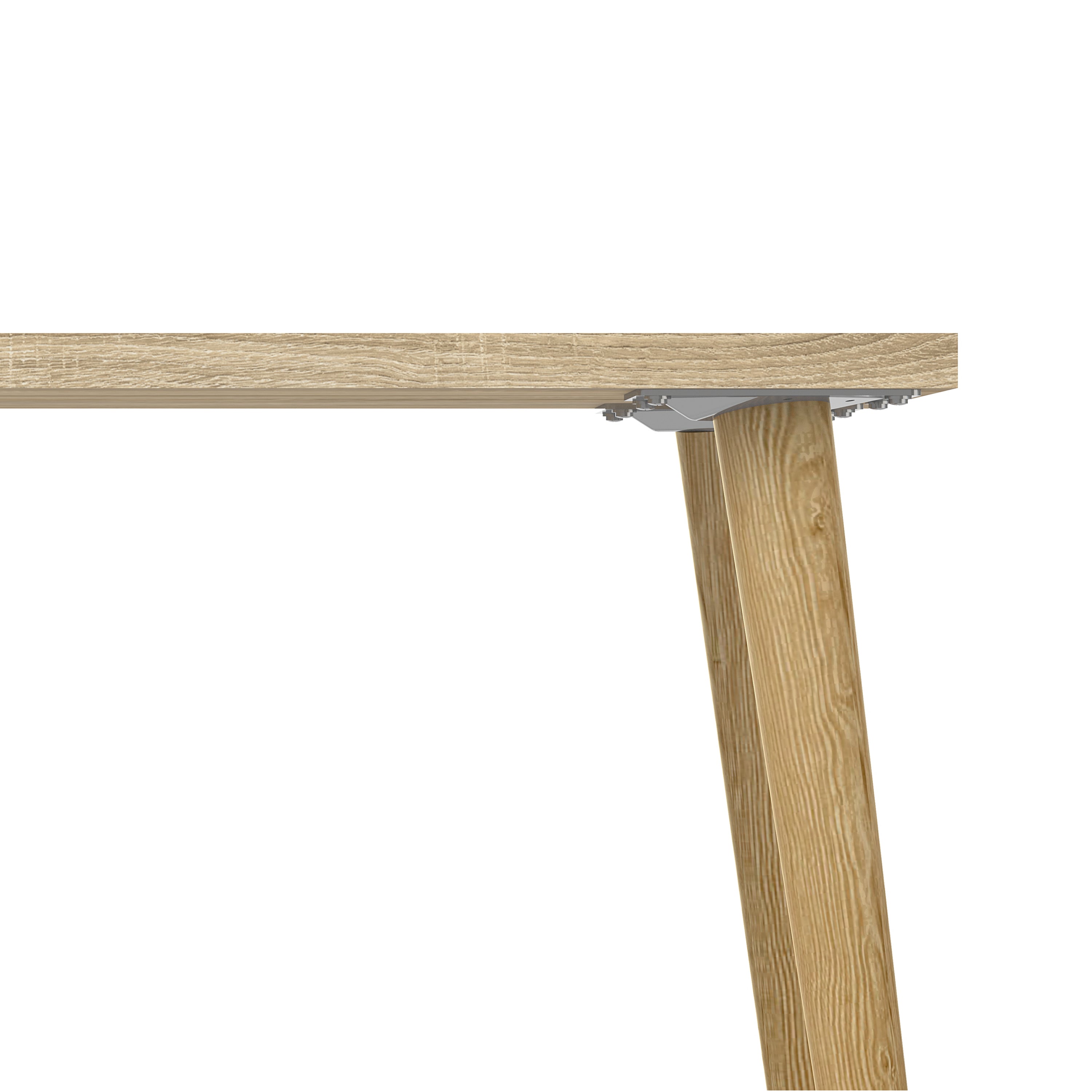 Oakley Desk 2 Drawer in White and Oak