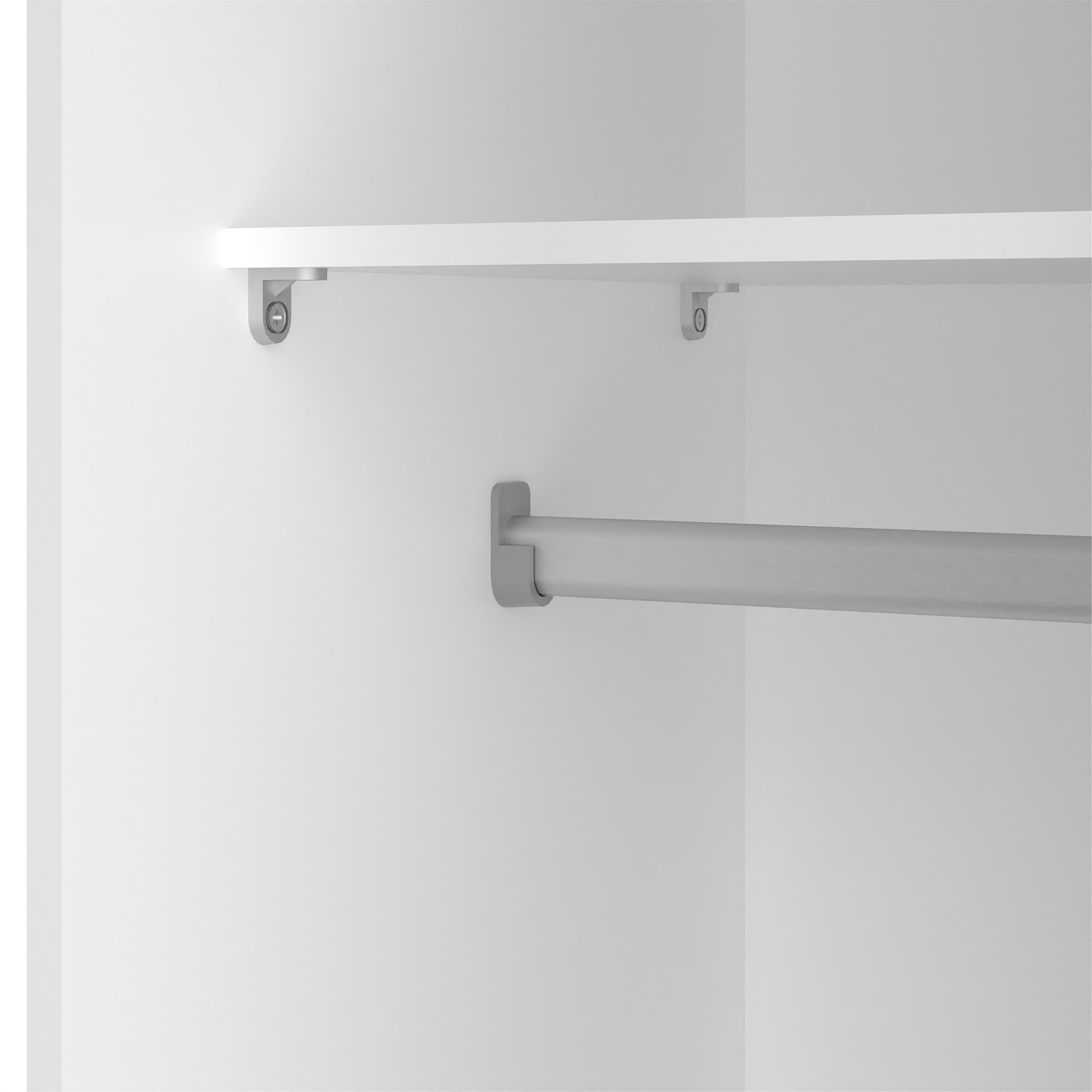 Jupiter Wardrobe 2 Sliding Doors in White 1750