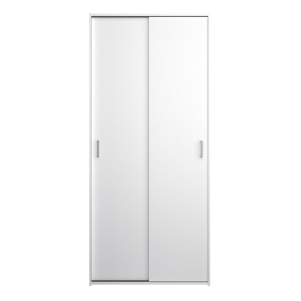 Jupiter Wardrobe 2 Sliding Doors in White 1750