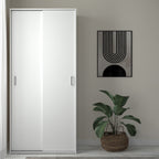 Jupiter Wardrobe 2 Sliding Doors in White 1750