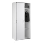 Jupiter Wardrobe 2 Sliding Doors in White 1750