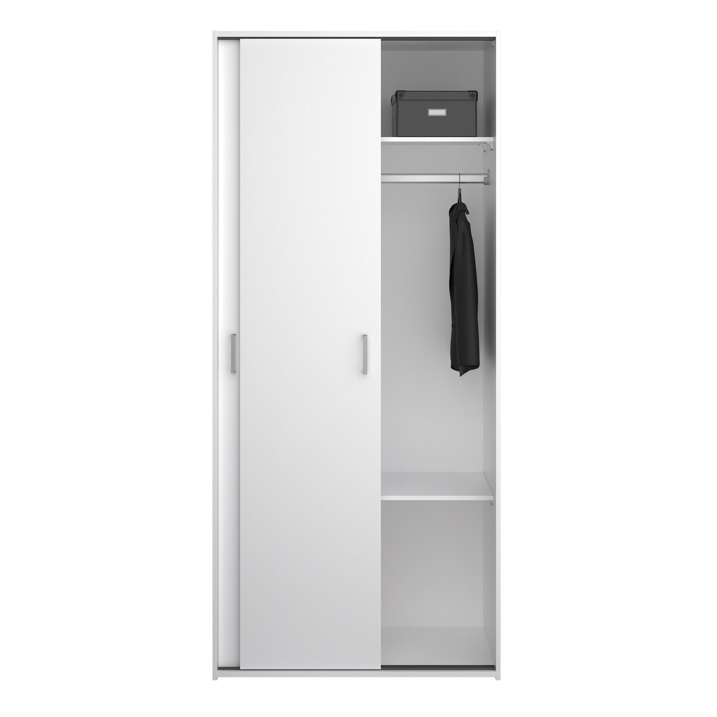 Jupiter Wardrobe 2 Sliding Doors in White 1750