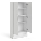 Jupiter Wardrobe with 2 Doors + 1 Drawer in White 1750