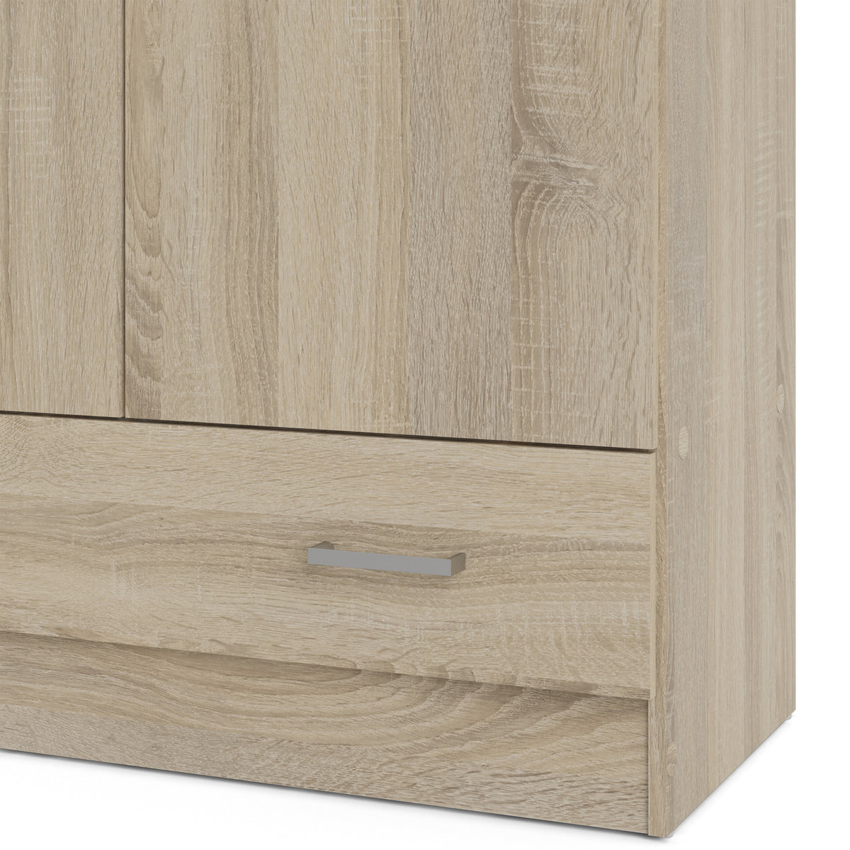 Jupiter Wardrobe with 2 Doors + 1 Drawer in Oak 1750