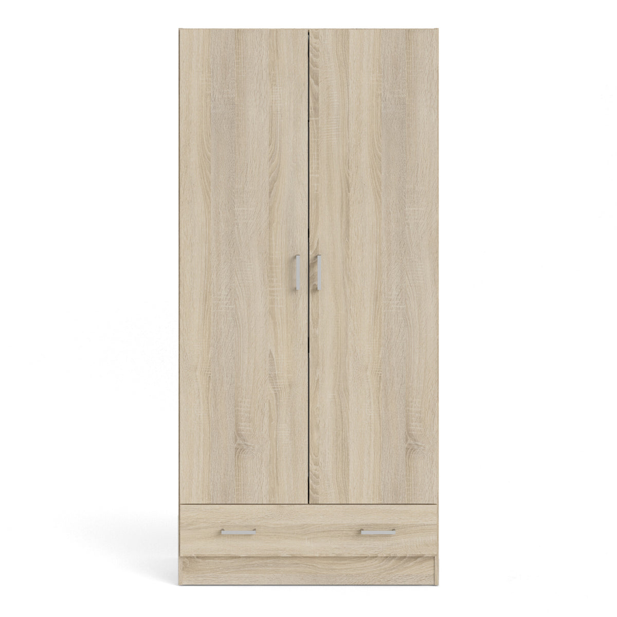 Jupiter Wardrobe with 2 Doors + 1 Drawer in Oak 1750
