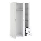 Jupiter Wardrobe 3 Doors 3 Drawers in White 2000