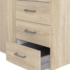 Jupiter Wardrobe 3 Doors 3 Drawers in Oak 2000