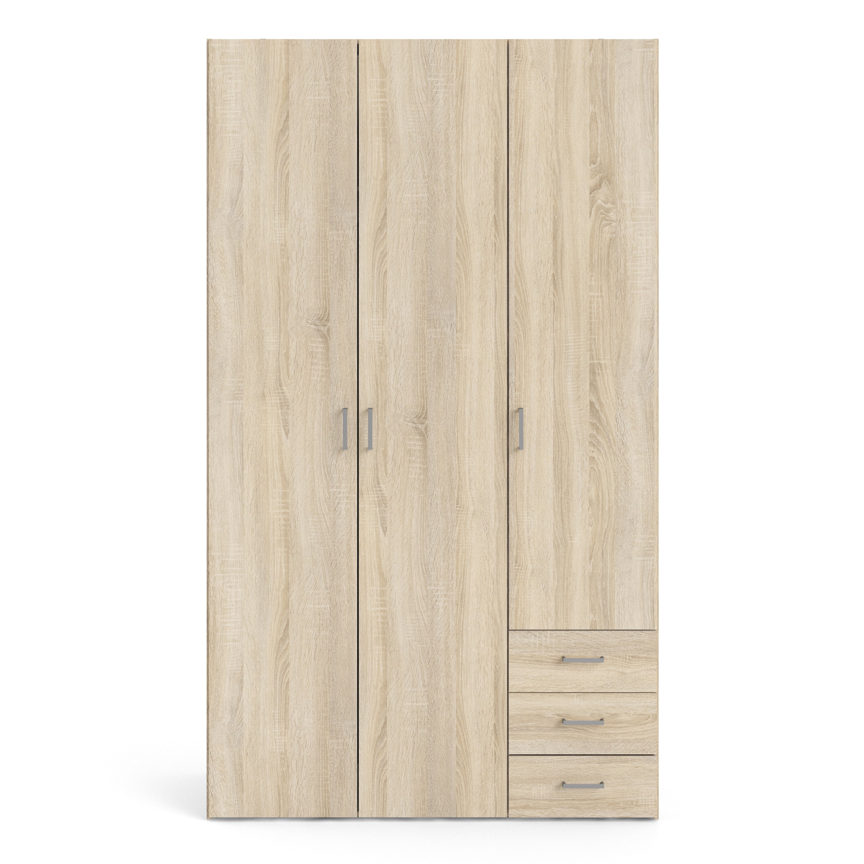 Jupiter Wardrobe 3 Doors 3 Drawers in Oak 2000