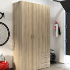 Jupiter Wardrobe 3 Doors 3 Drawers in Oak 2000