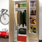 Jupiter Wardrobe 3 Doors 3 Drawers in Oak 2000