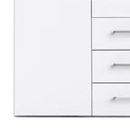 Jupiter Wardrobe 4 Doors 3 Drawers in White 2000