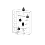 Jupiter Wardrobe 4 Doors 3 Drawers in Oak 2000