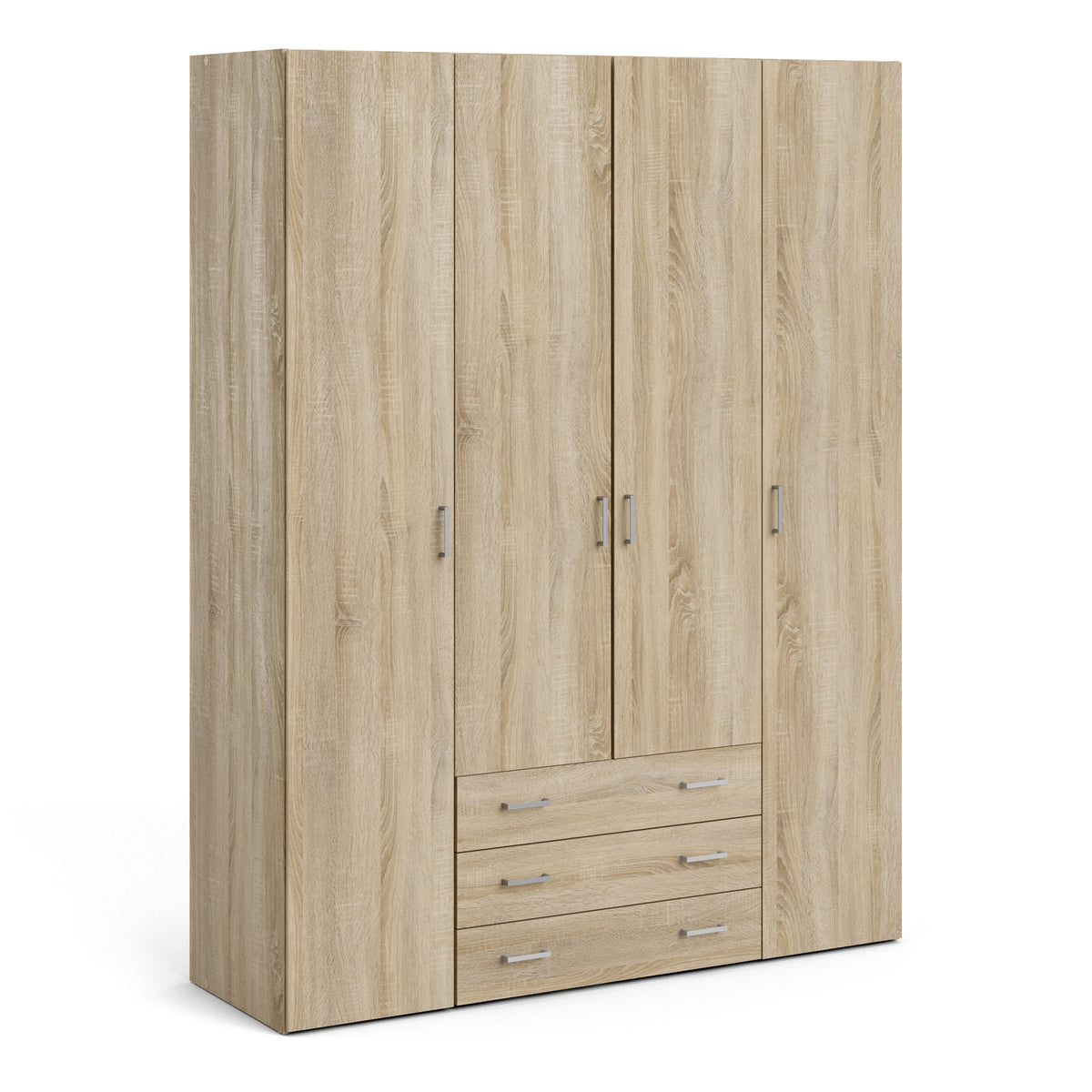 Jupiter Wardrobe 4 Doors 3 Drawers in Oak 2000
