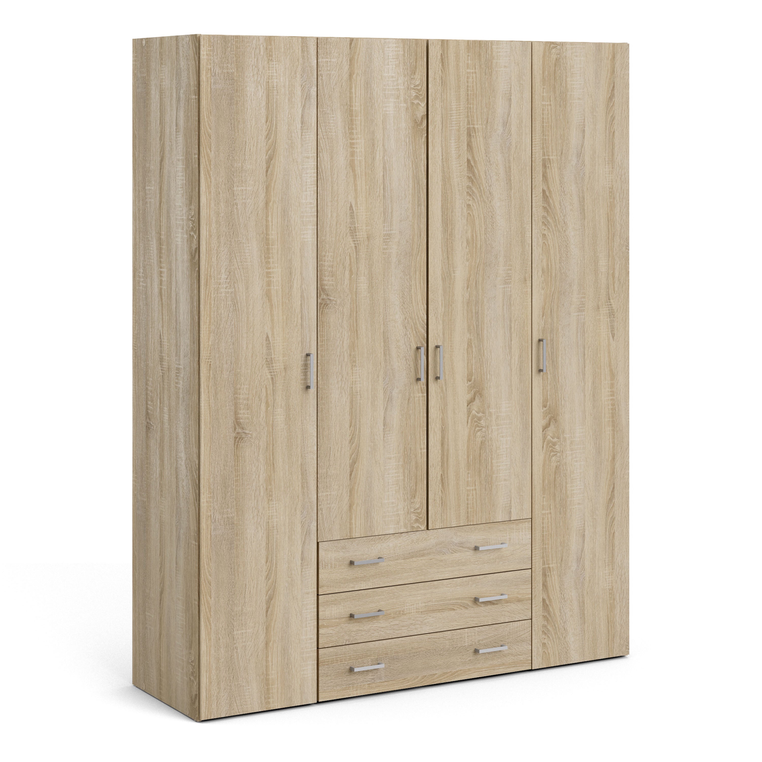 Jupiter Wardrobe 4 Doors 3 Drawers in Oak 2000