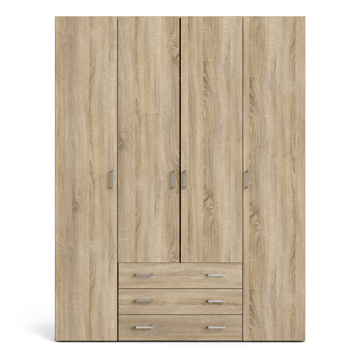 Jupiter Wardrobe 4 Doors 3 Drawers in Oak 2000