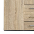 Jupiter Wardrobe 4 Doors 3 Drawers in Oak 2000