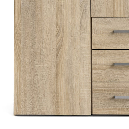 Jupiter Wardrobe 4 Doors 3 Drawers in Oak 2000