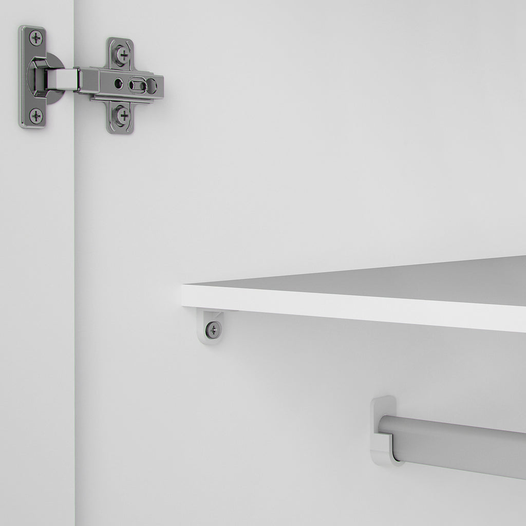 Jupiter Wardrobe 2 Doors White 1750