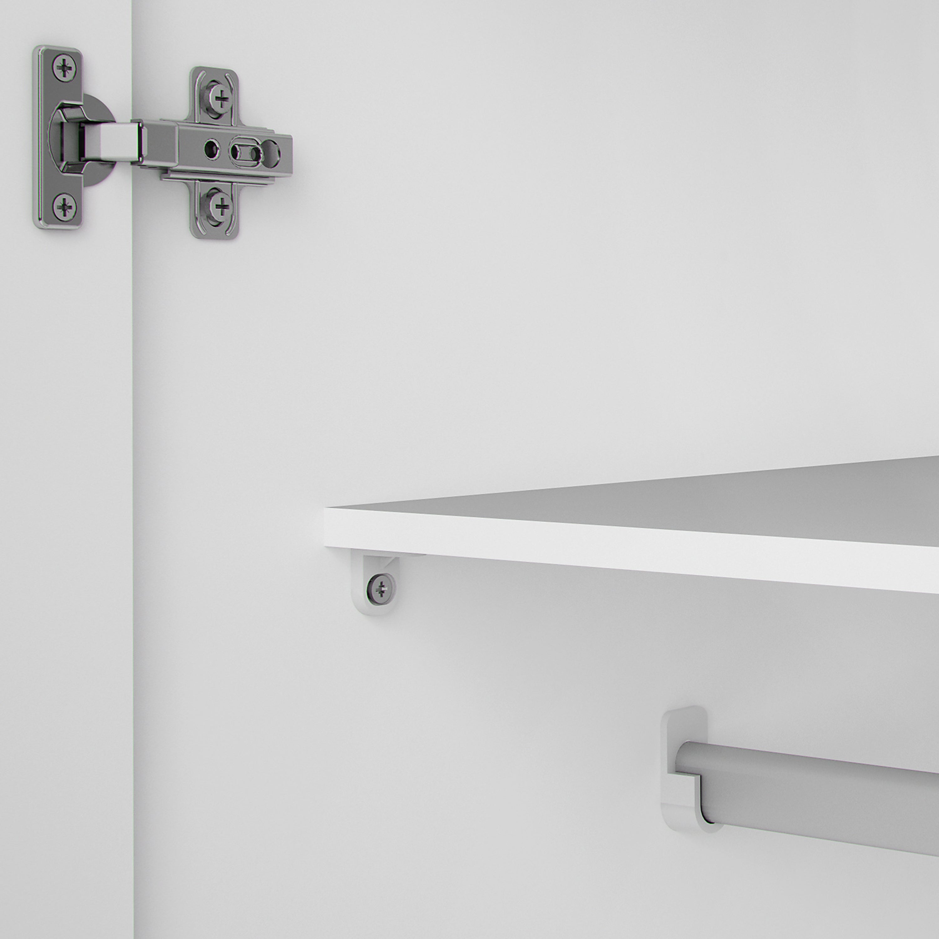 Jupiter Wardrobe 2 Doors White 1750