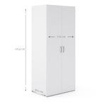 Jupiter Wardrobe 2 Doors White 1750
