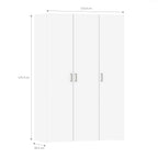 Jupiter Wardrobe 3 Doors White 1750