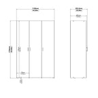 Jupiter Wardrobe 3 Doors White 1750