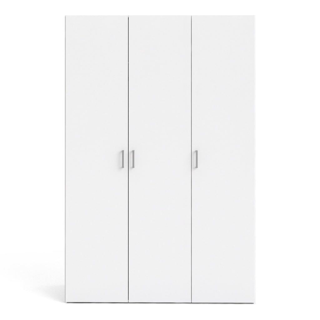 Jupiter Wardrobe 3 Doors White 1750