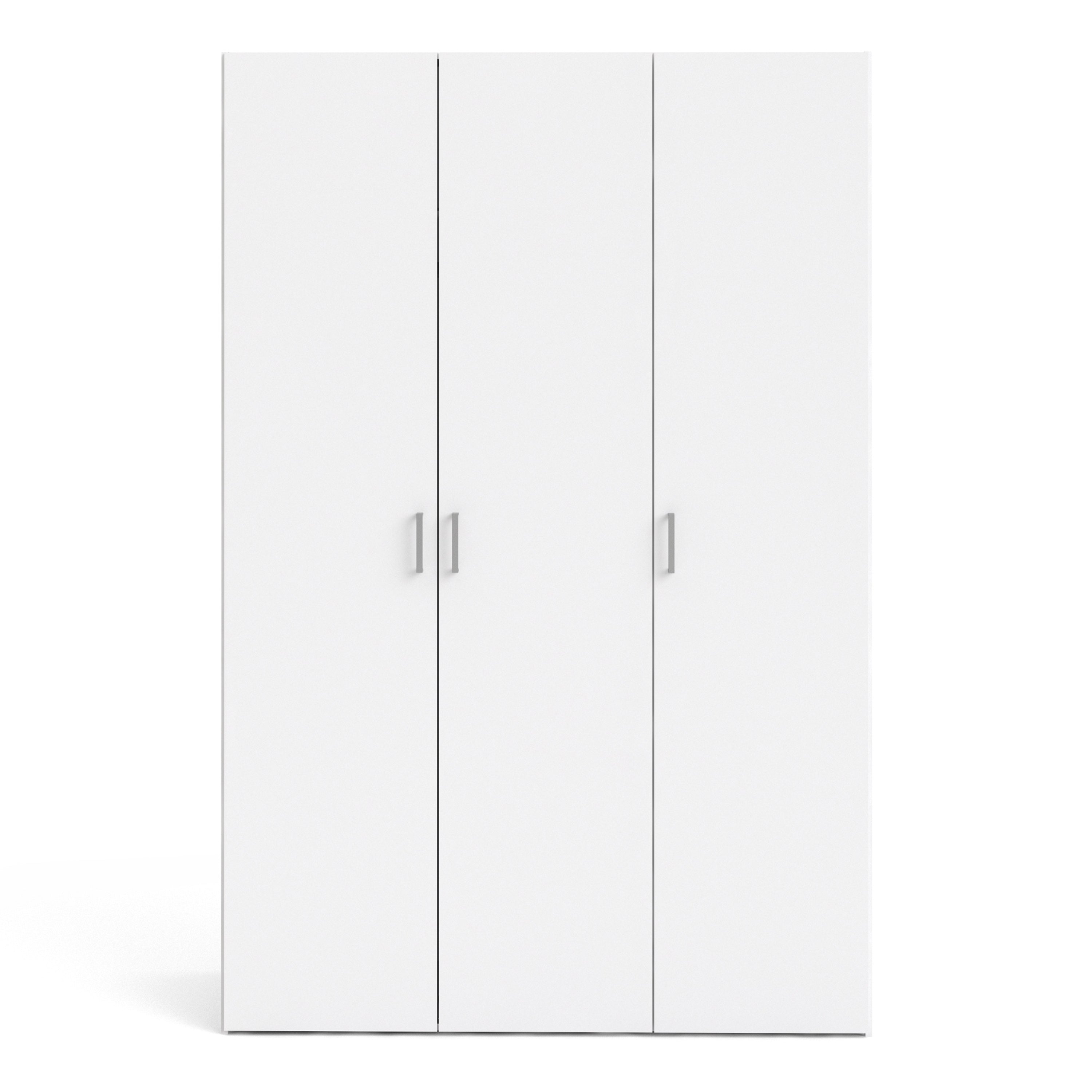 Jupiter Wardrobe 3 Doors White 1750