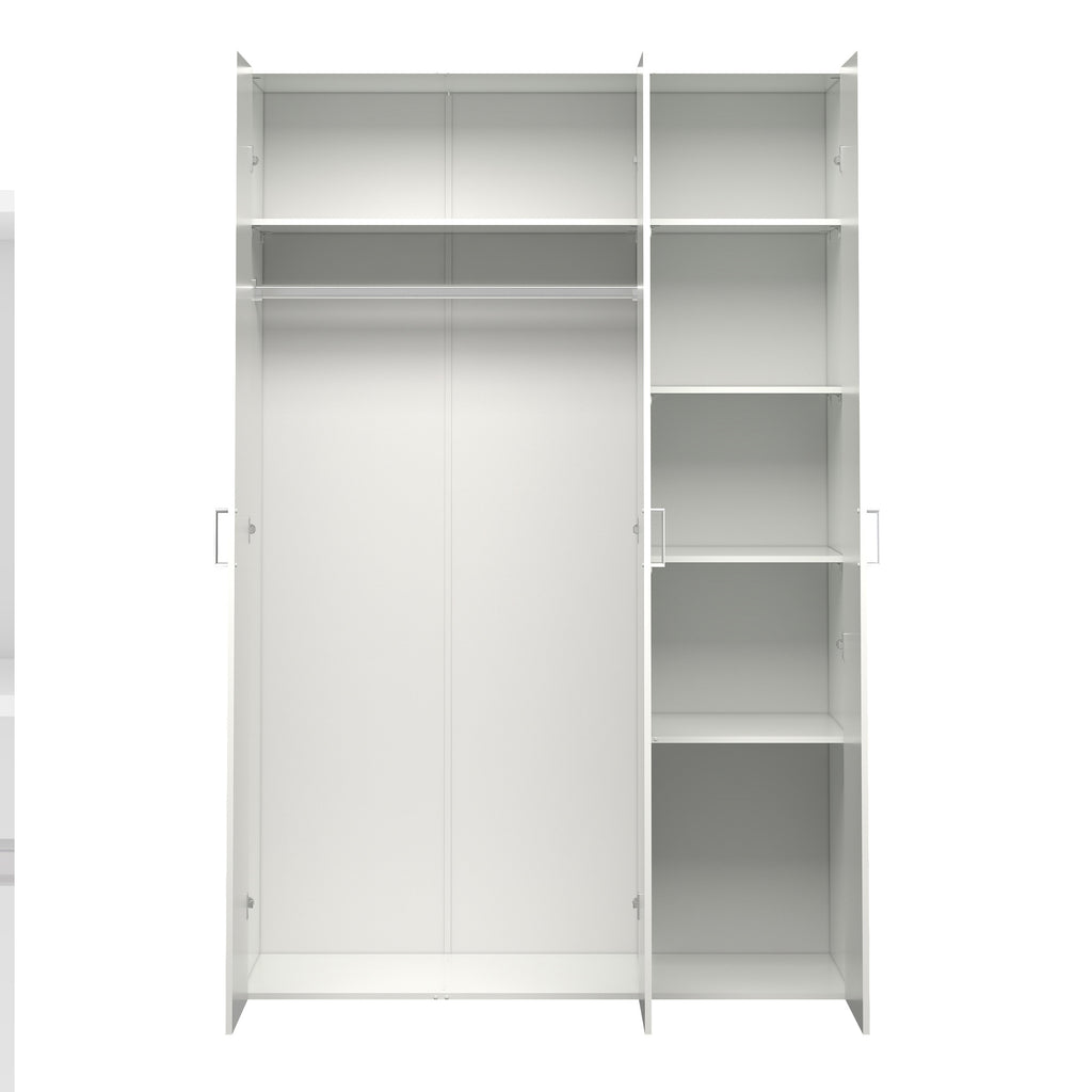 Jupiter Wardrobe 3 Doors White 1750