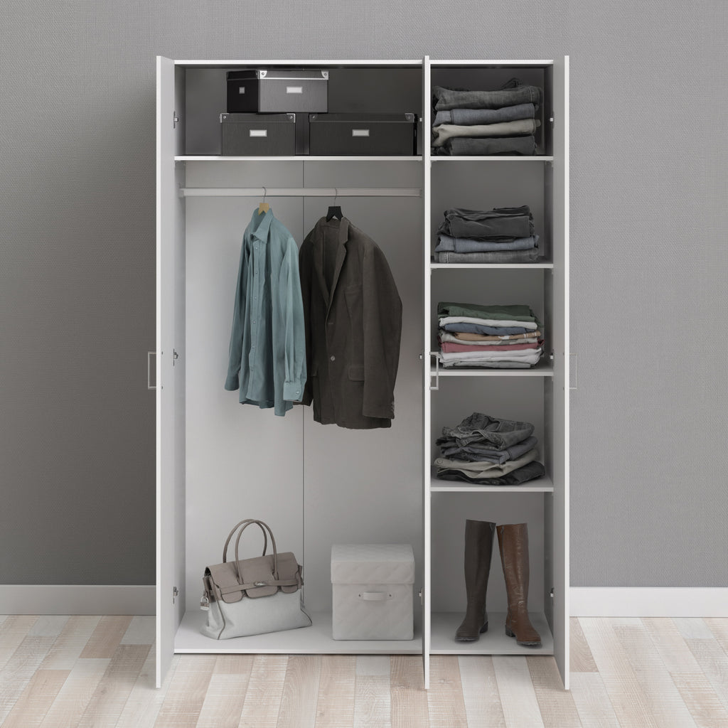 Jupiter Wardrobe 3 Doors White 1750