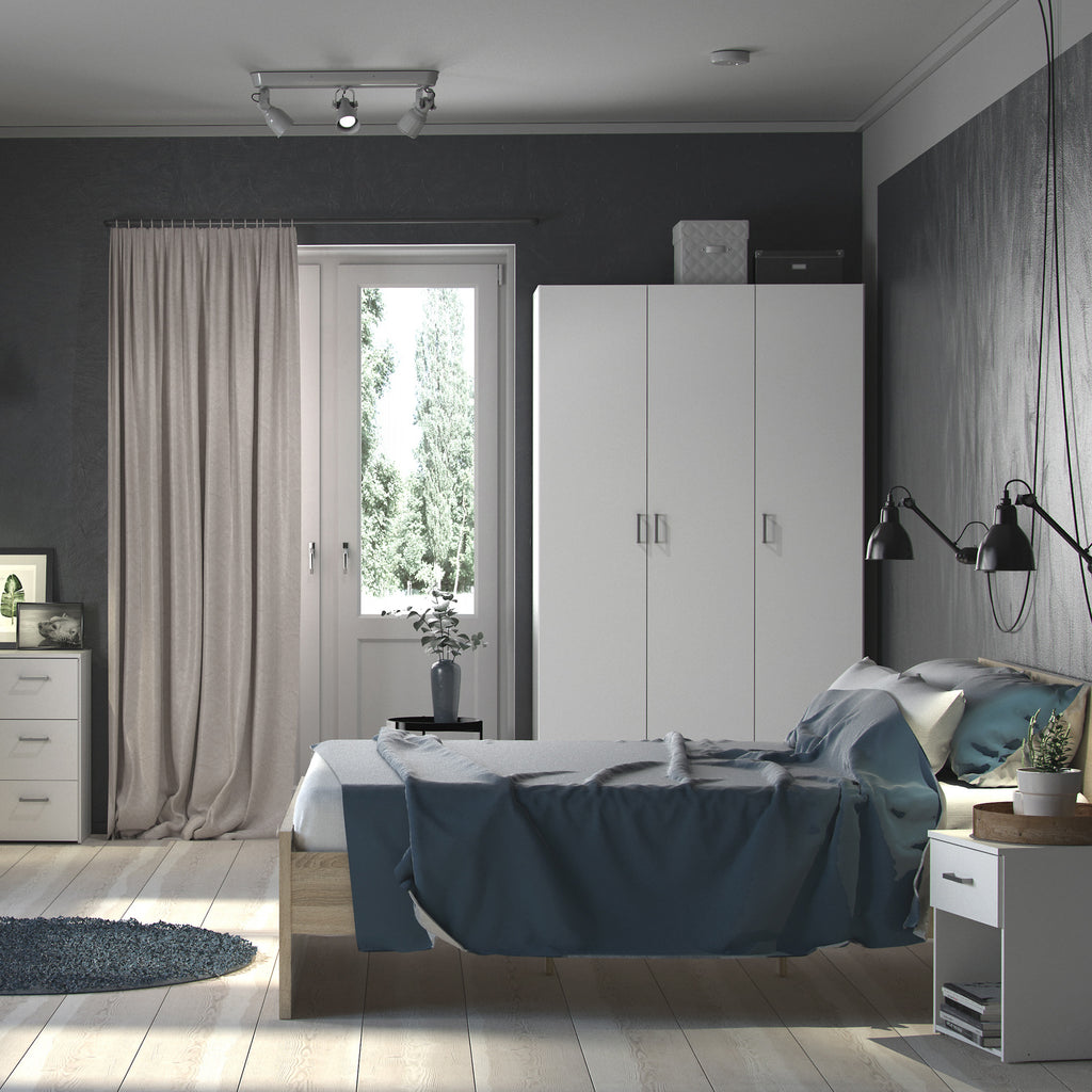 Jupiter Wardrobe 3 Doors White 1750