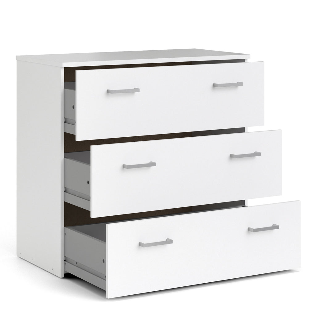 Jupiter Chest of 3 Drawers in White