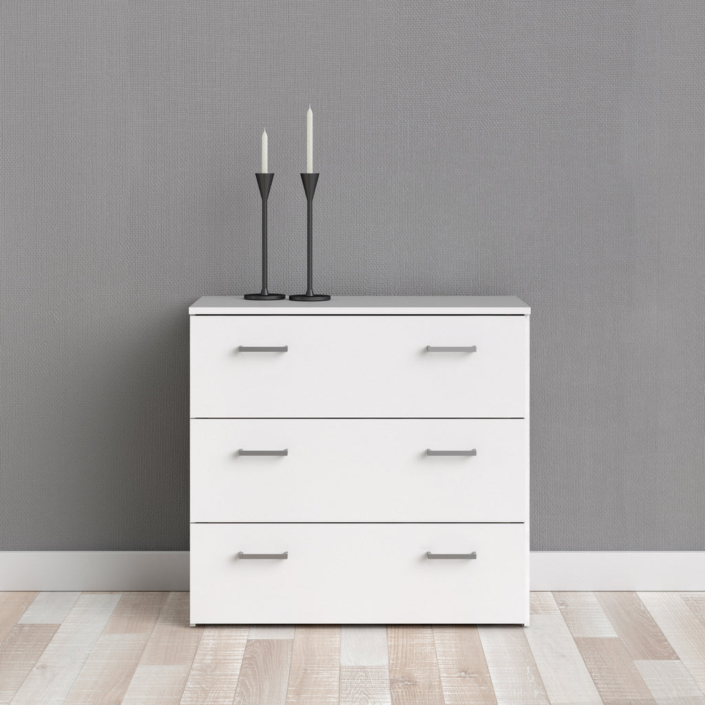 Jupiter Chest of 3 Drawers in White