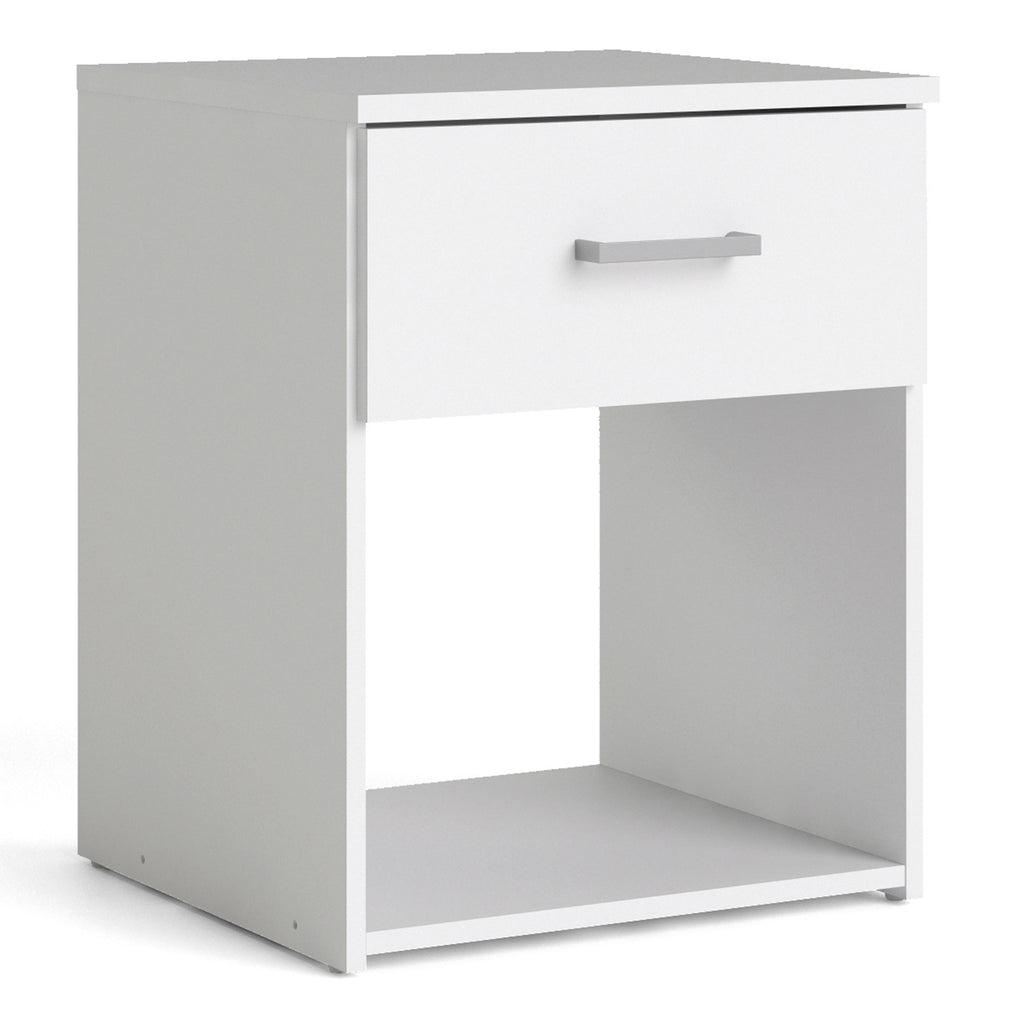 Jupiter Bedside 1 Drawer in White